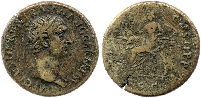 RIC II Trajan 398, реверс, bm