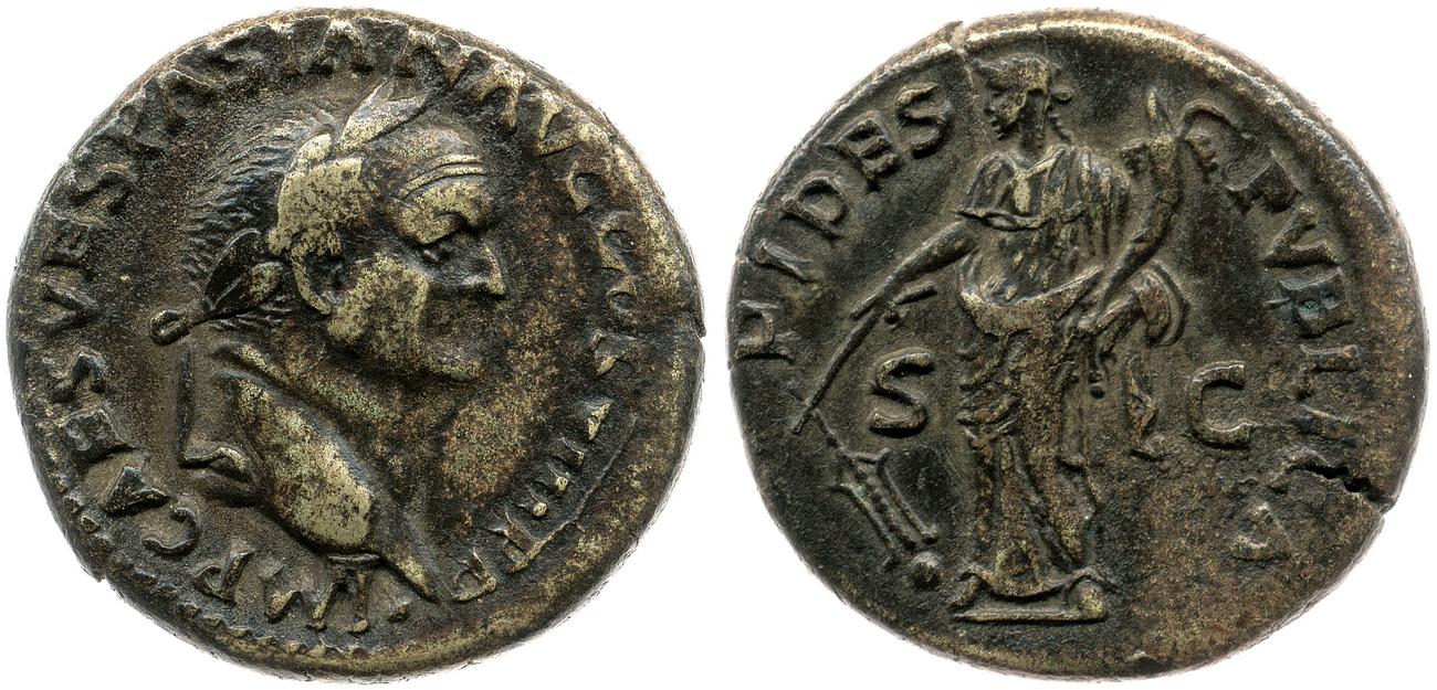 RIC II, Part 1 (second edition) Vespasian 1210, аверс, bm