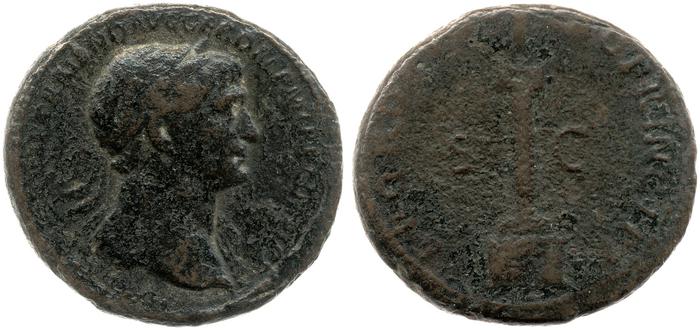 RIC II Trajan 600, реверс, bm