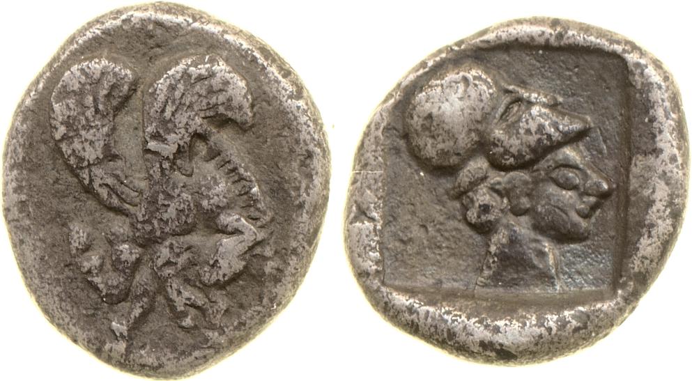 аверс Clazomenae Dengate 1967 IQ Attic diobols