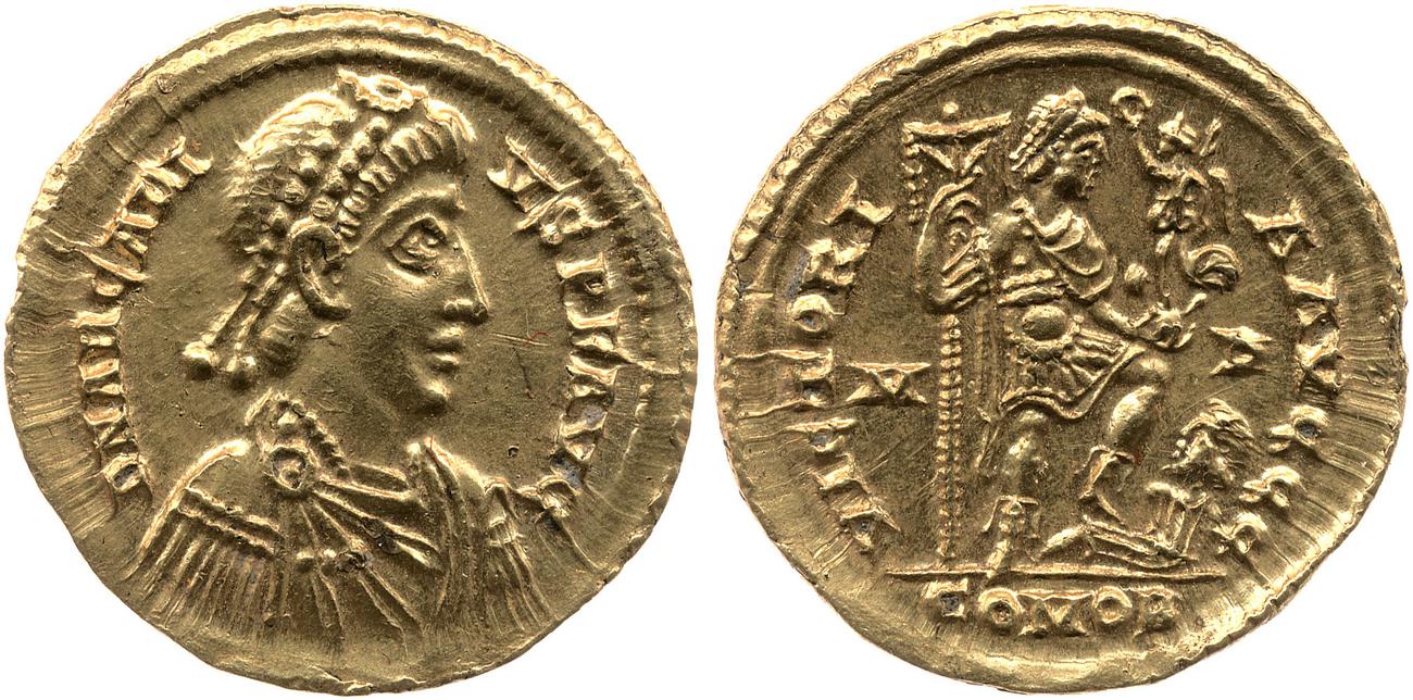 RIC X Honorius 1205, аверс, bm