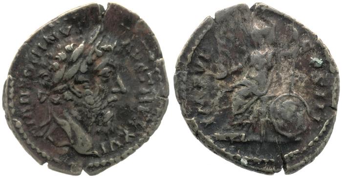 RIC III Marcus Aurelius 259, реверс, bm