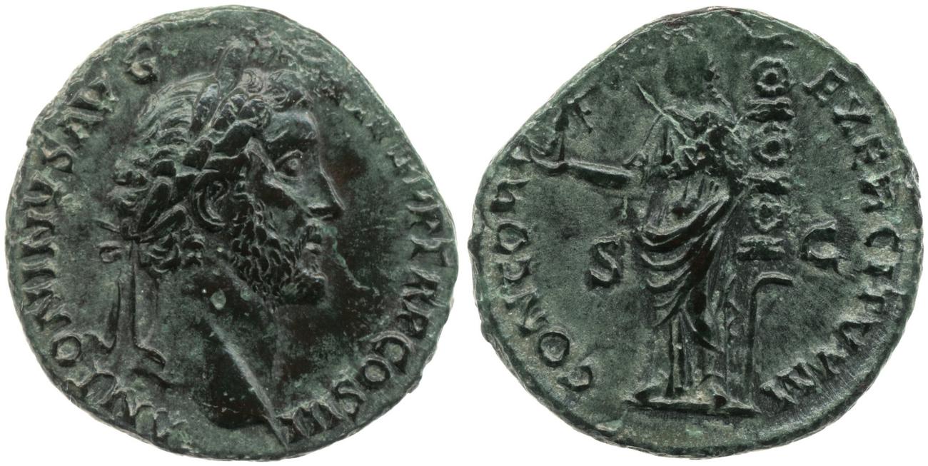 RIC III Antoninus Pius 678, аверс, bm