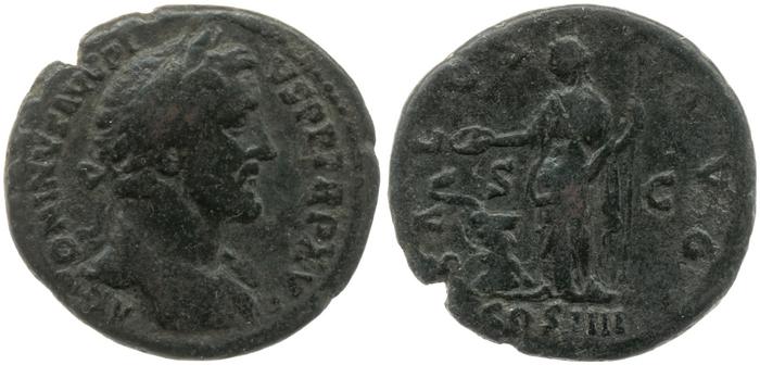 RIC III Antoninus Pius 900A, реверс, bm
