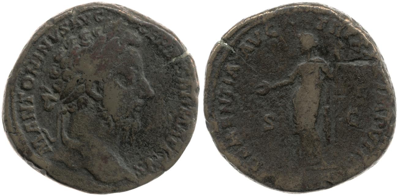 RIC III Marcus Aurelius 1158, аверс, bm