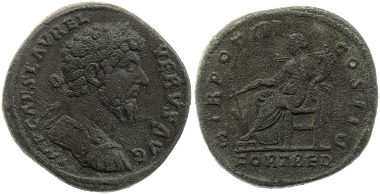 аверс RIC III Marcus Aurelius 1347