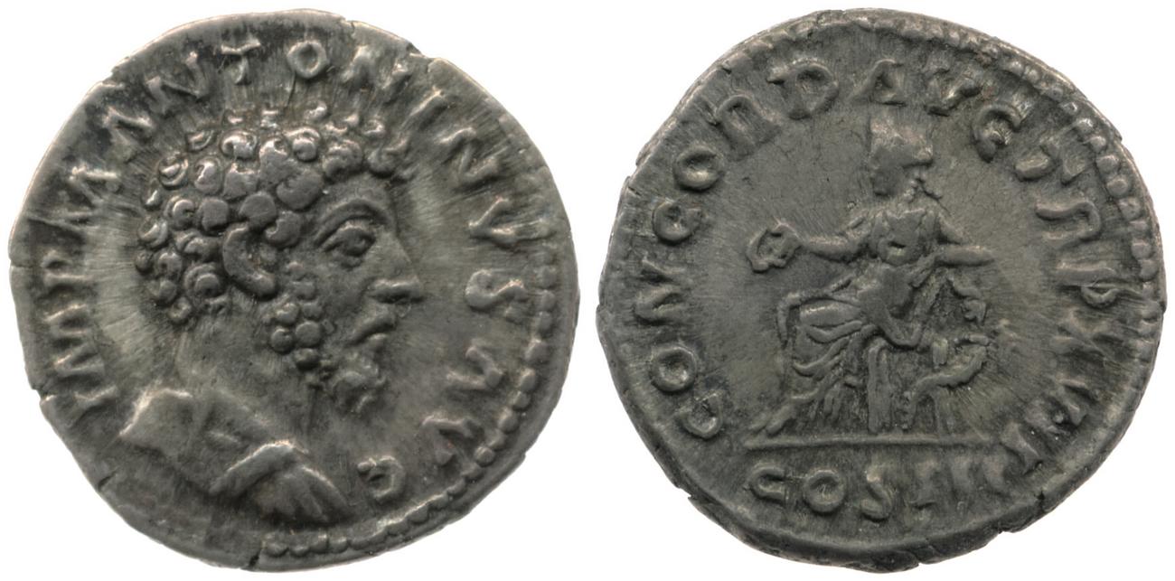RIC III Marcus Aurelius 59, аверс, bm