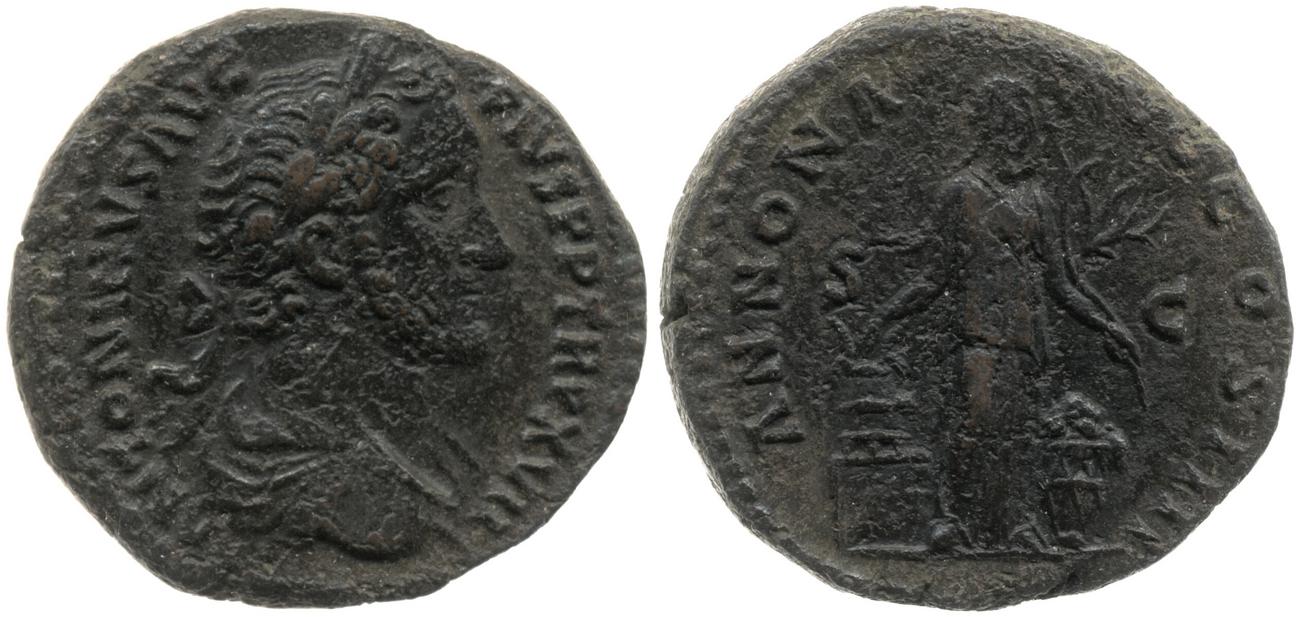 RIC III Antoninus Pius 921, аверс, bm