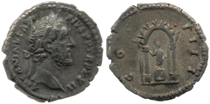 RIC III Antoninus Pius 285, реверс, bm