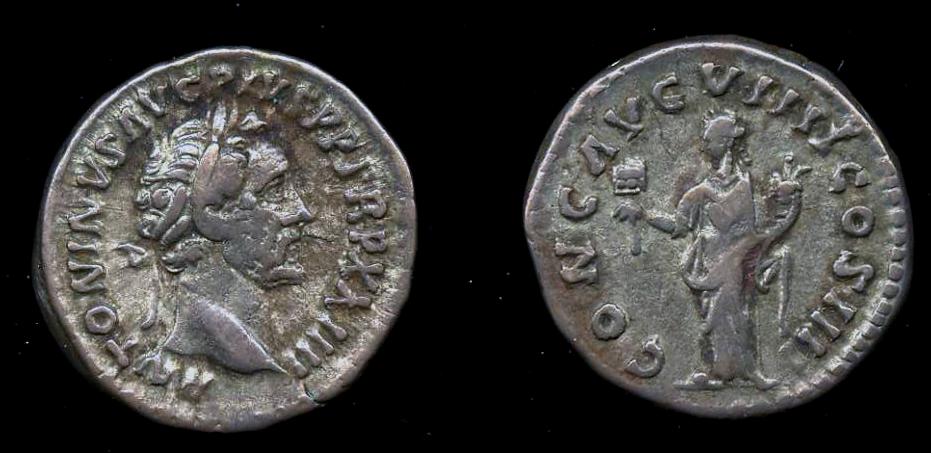 RIC III Antoninus Pius 308, аверс, bm