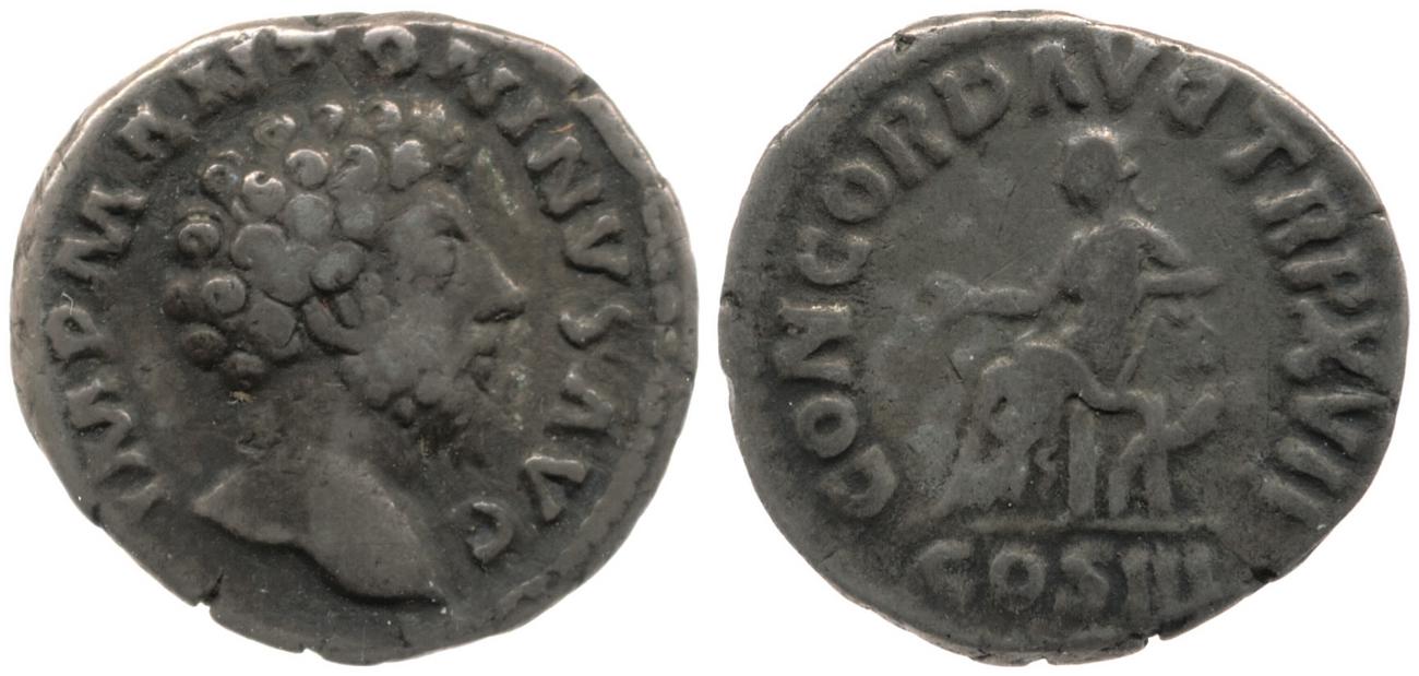 RIC III Marcus Aurelius 59, аверс, bm