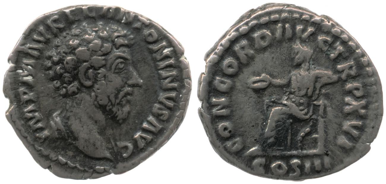 RIC III Marcus Aurelius 35, аверс, bm