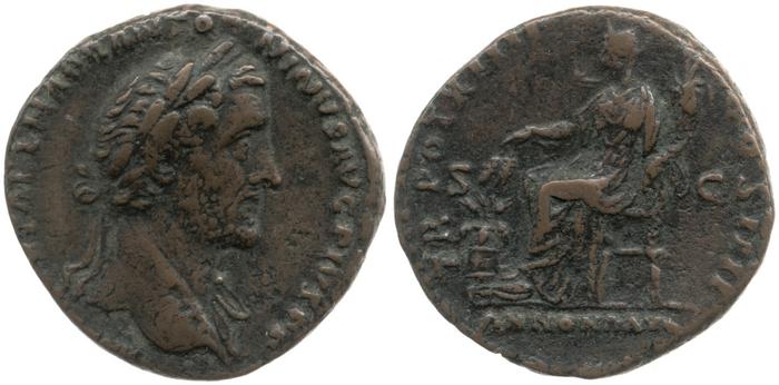RIC III Antoninus Pius 880, реверс, bm