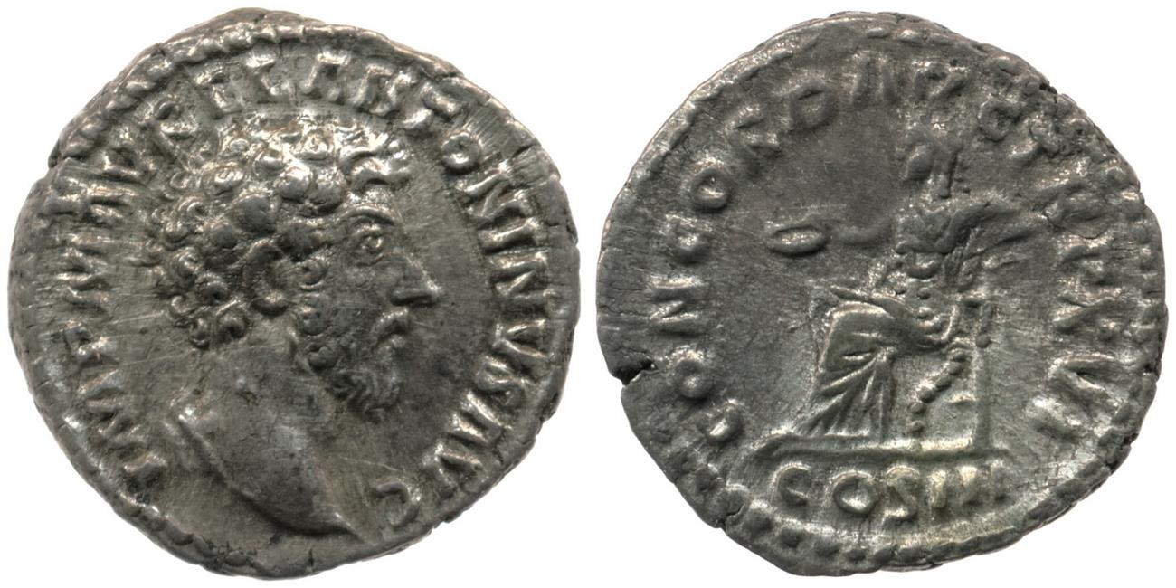 RIC III Marcus Aurelius 35, аверс, bm