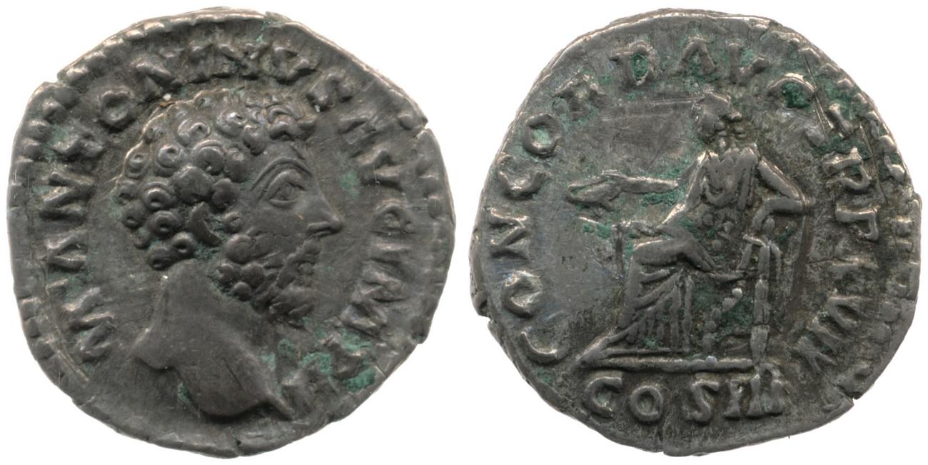 аверс RIC III Marcus Aurelius 62