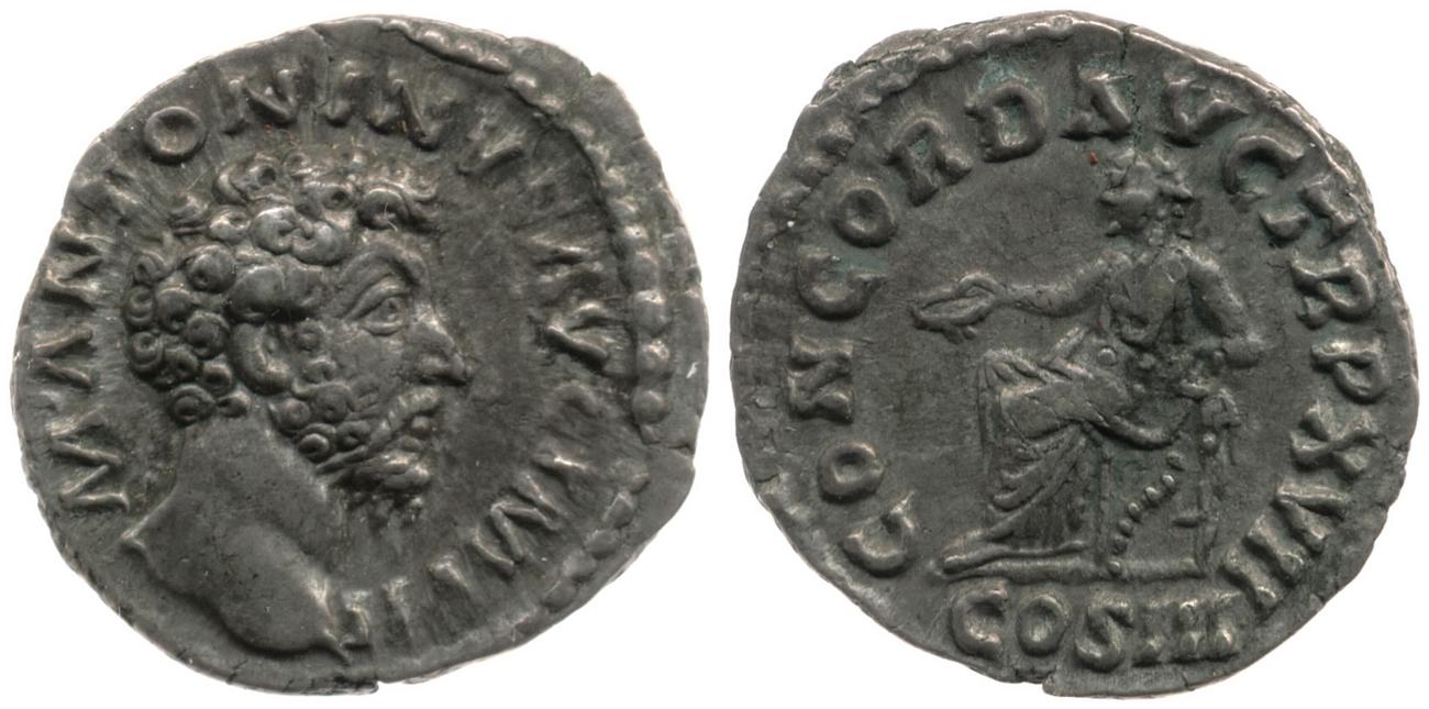 RIC III Marcus Aurelius 62, аверс, bm