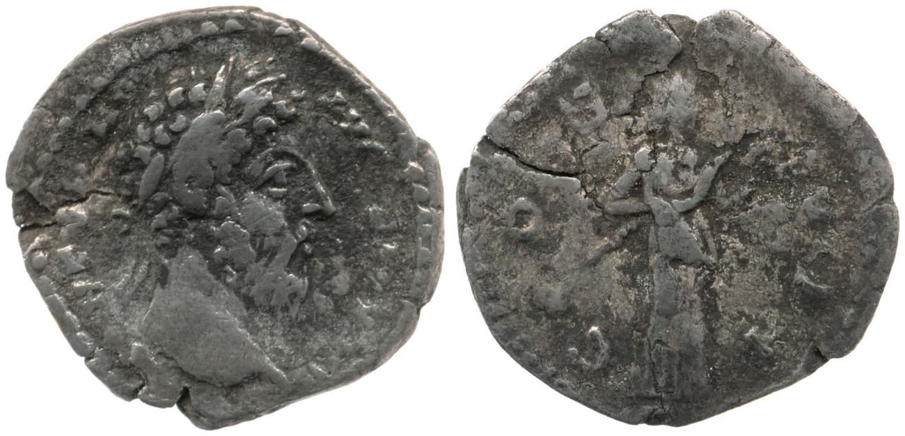аверс RIC III Marcus Aurelius 216