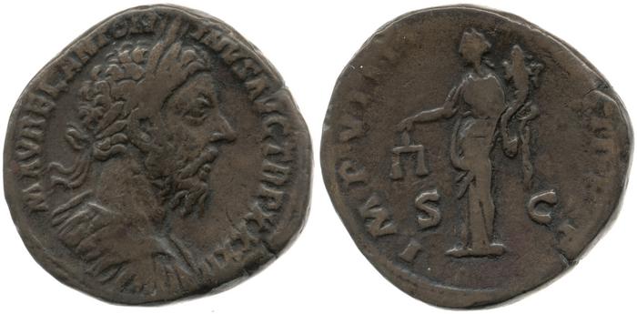 RIC III Marcus Aurelius 1231, реверс, bm