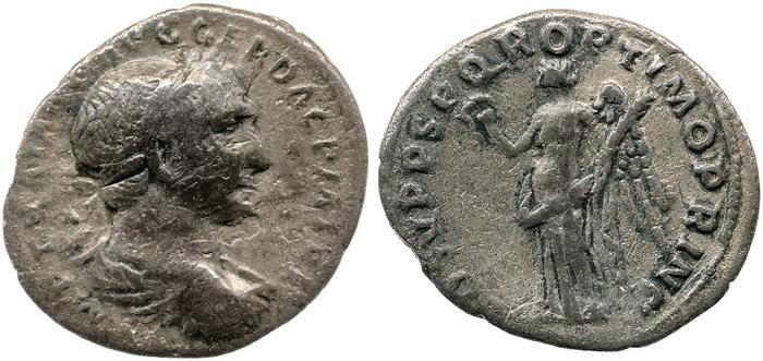 RIC II Trajan 128, реверс, bm
