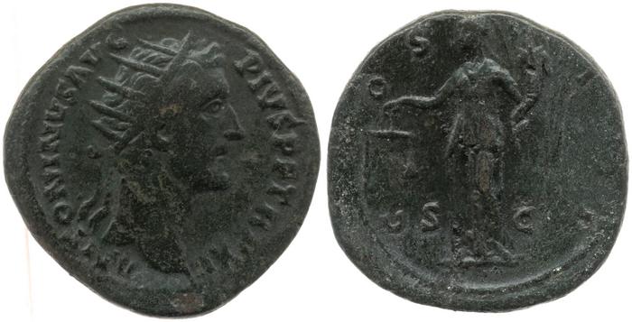 реверс RIC III Antoninus Pius 858