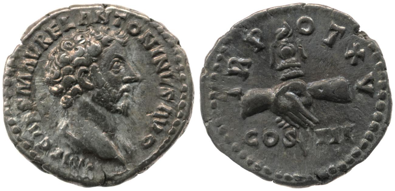 RIC III Marcus Aurelius 27, аверс, bm