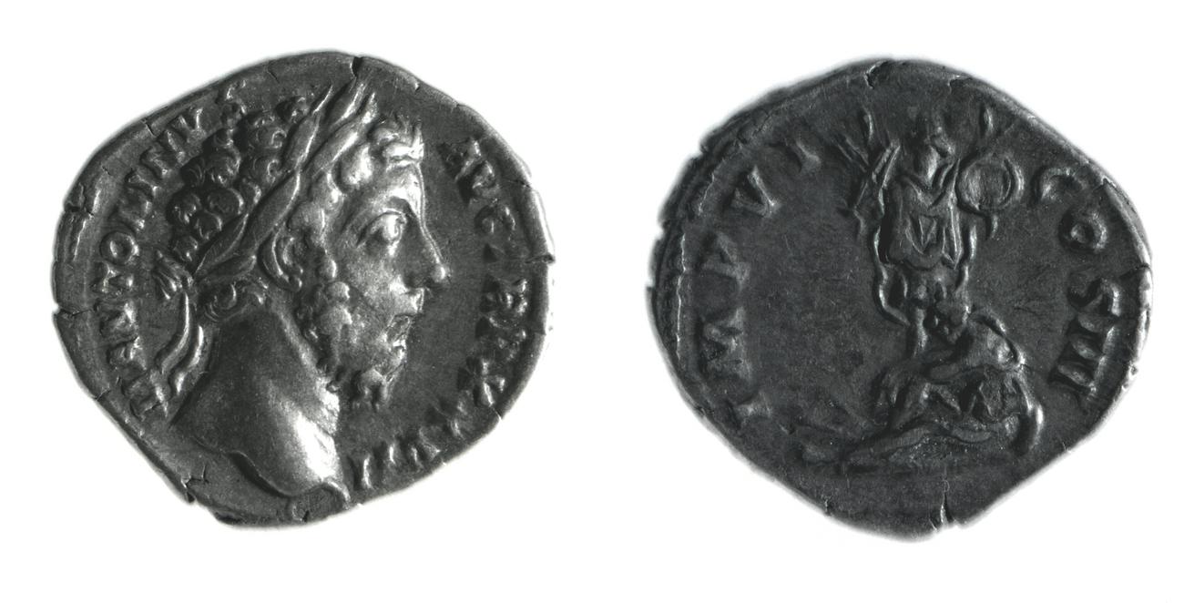 RIC III Marcus Aurelius 280, аверс, bm