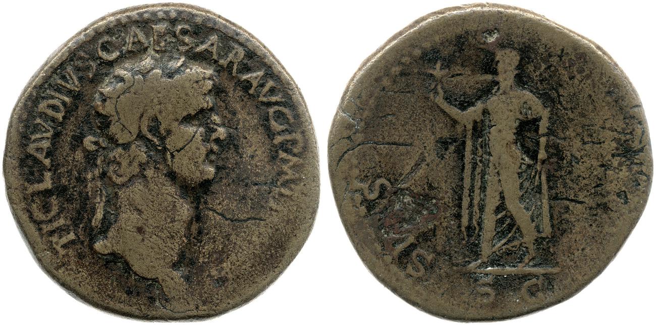 RIC I (second edition) Claudius 99, аверс, bm