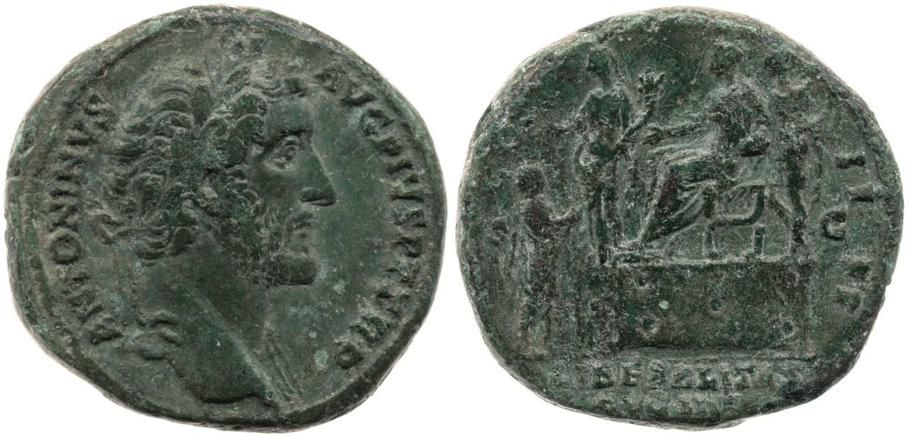 RIC III Antoninus Pius 774, аверс, bm
