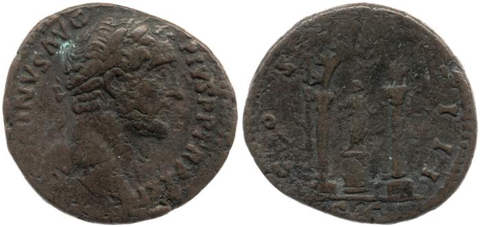 RIC III Antoninus Pius 1039, реверс, bm