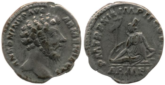 реверс RIC III Marcus Aurelius 121