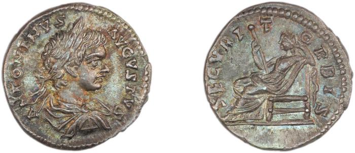 RIC IV Caracalla 351B, реверс, bm
