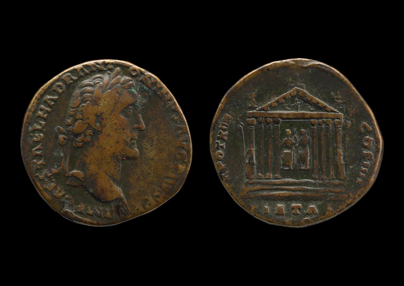 RIC III Antoninus Pius 873, аверс, bm