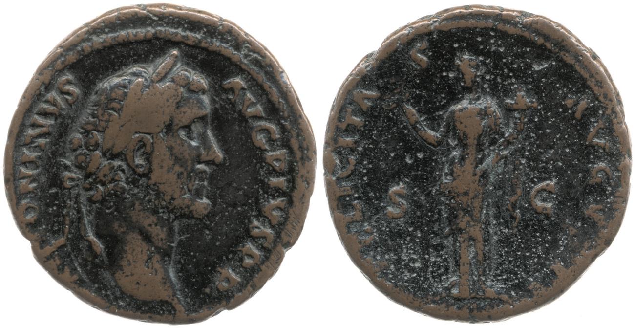 RIC III Antoninus Pius 557, аверс, bm