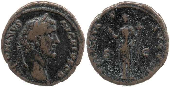 RIC III Antoninus Pius 557, реверс, bm