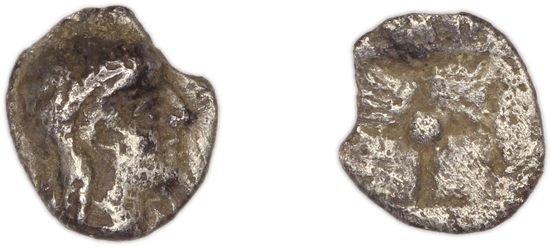 аверс Colophon Milne 1941 Period II, half-obols, quarter obols