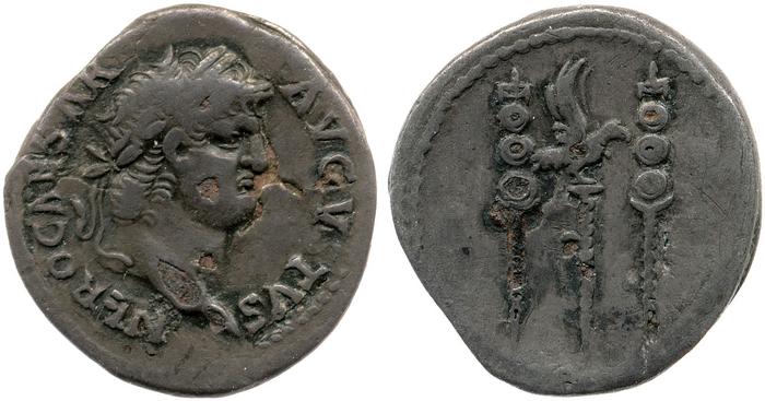 RIC I (second edition) Nero 68, реверс, bm