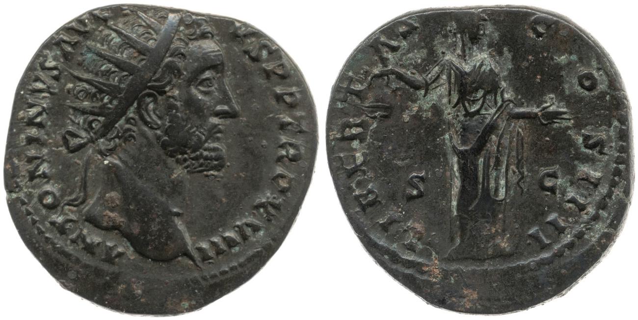 RIC III Antoninus Pius 932, аверс, bm