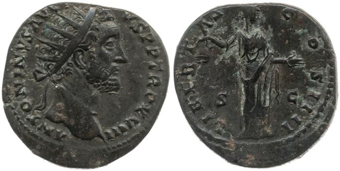 RIC III Antoninus Pius 932, реверс, bm