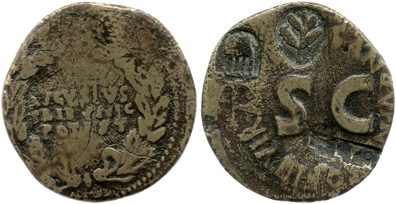 RIC I (second edition) Augustus 342, аверс, bm