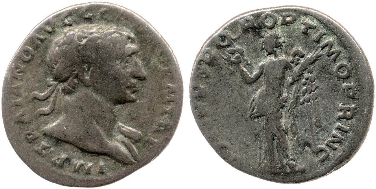 RIC II Trajan 128, аверс, bm