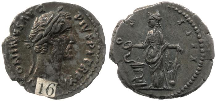 RIC III Antoninus Pius 167, реверс, bm