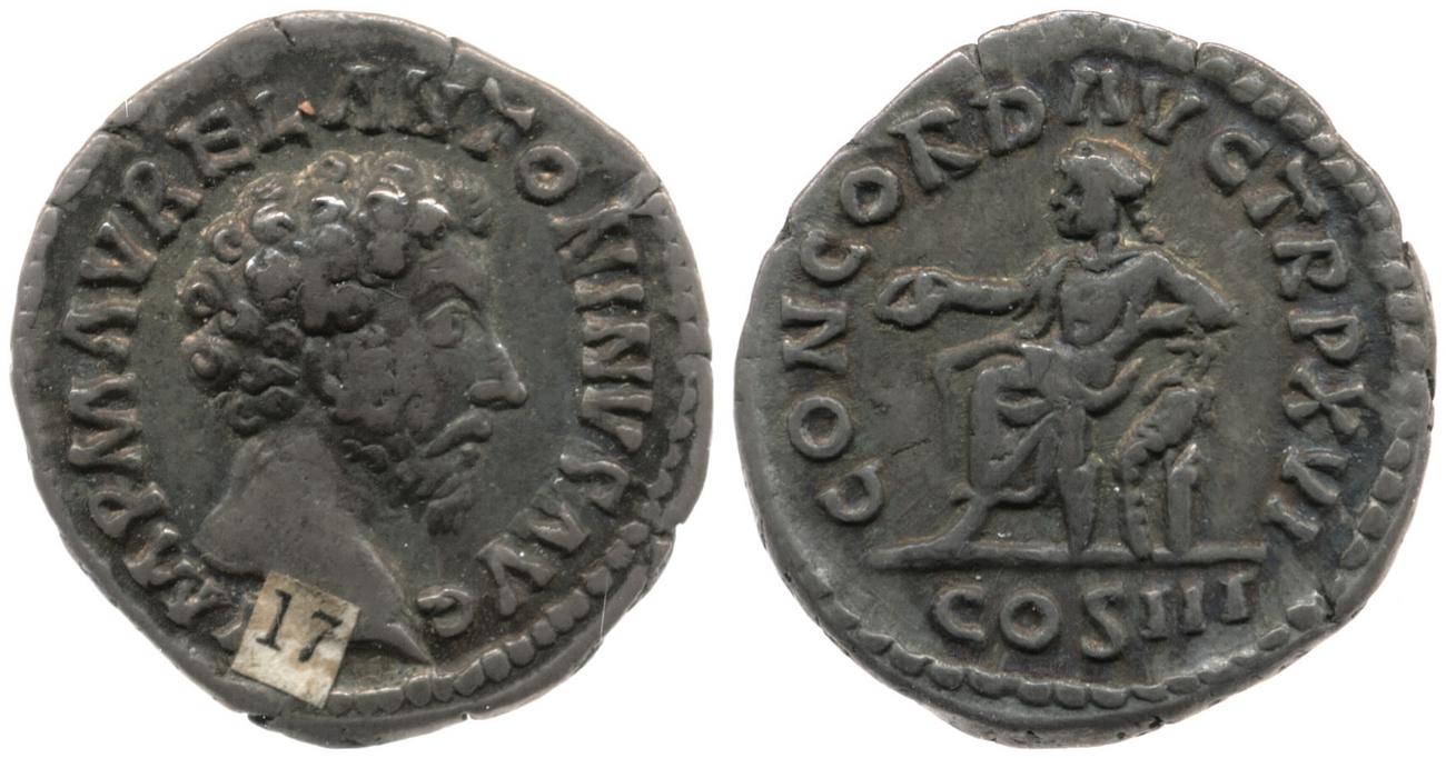 RIC III Marcus Aurelius 35, аверс, bm