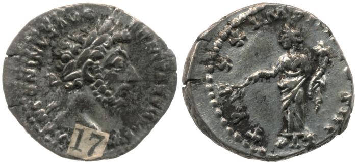 RIC III Marcus Aurelius 159, реверс, bm