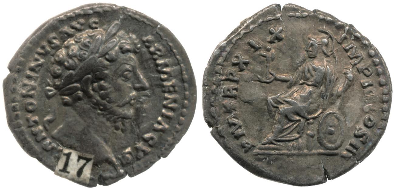 аверс RIC III Marcus Aurelius 138