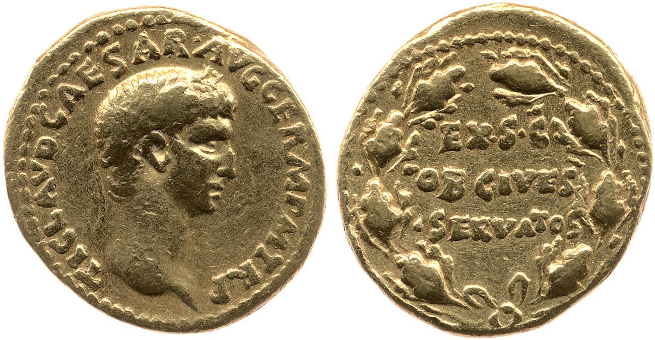 RIC I (second edition) Claudius 15, аверс, bm