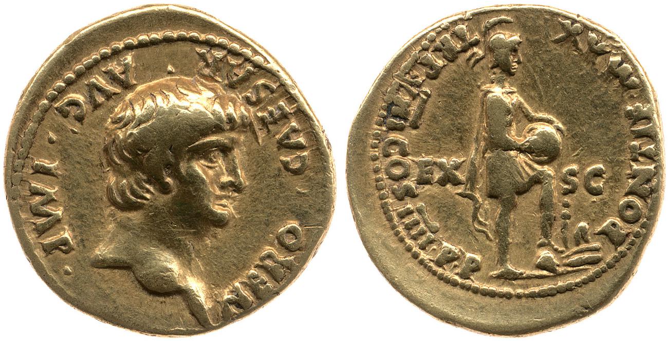 RIC I (second edition) Nero 33, аверс, bm
