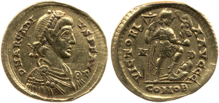 RIC X Honorius 1205, реверс, bm