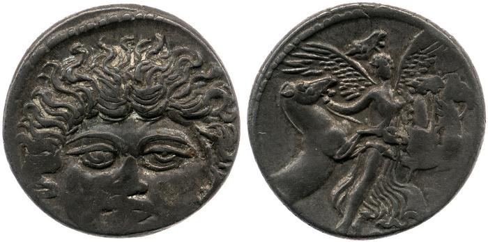 RRC 453/1c, реверс, bm