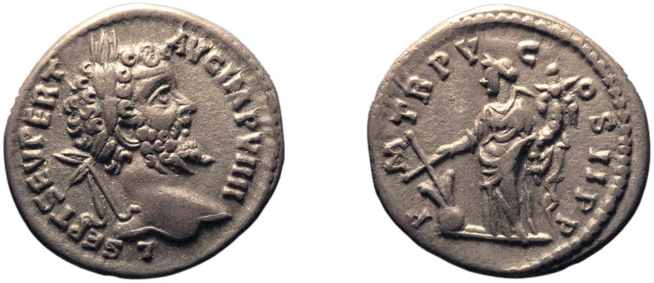 RIC IV Septimius Severus 493, аверс, bm