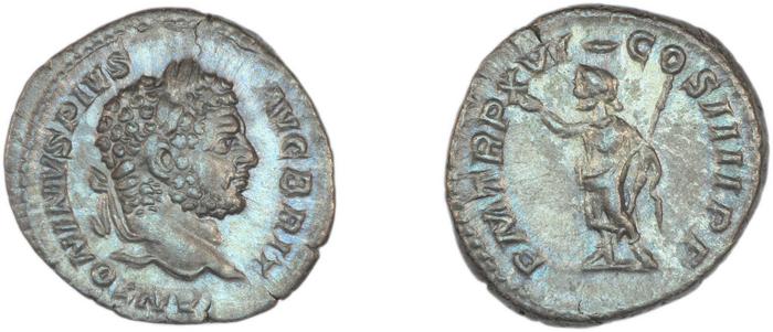 реверс RIC IV Caracalla 208a